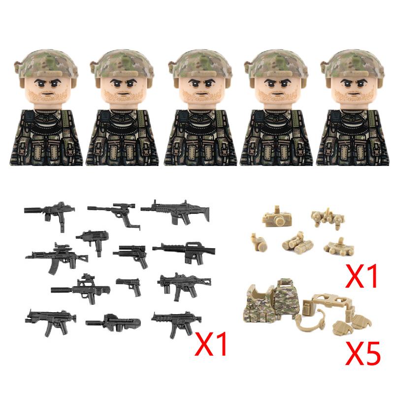MOC Militär Sowjetischer US-Soldat Figur Baustein Kavallerie Pilot Westlicher Cowboy Detektiv Waffe Schwert Umhang Kinder Spielzeug Geschenk K148