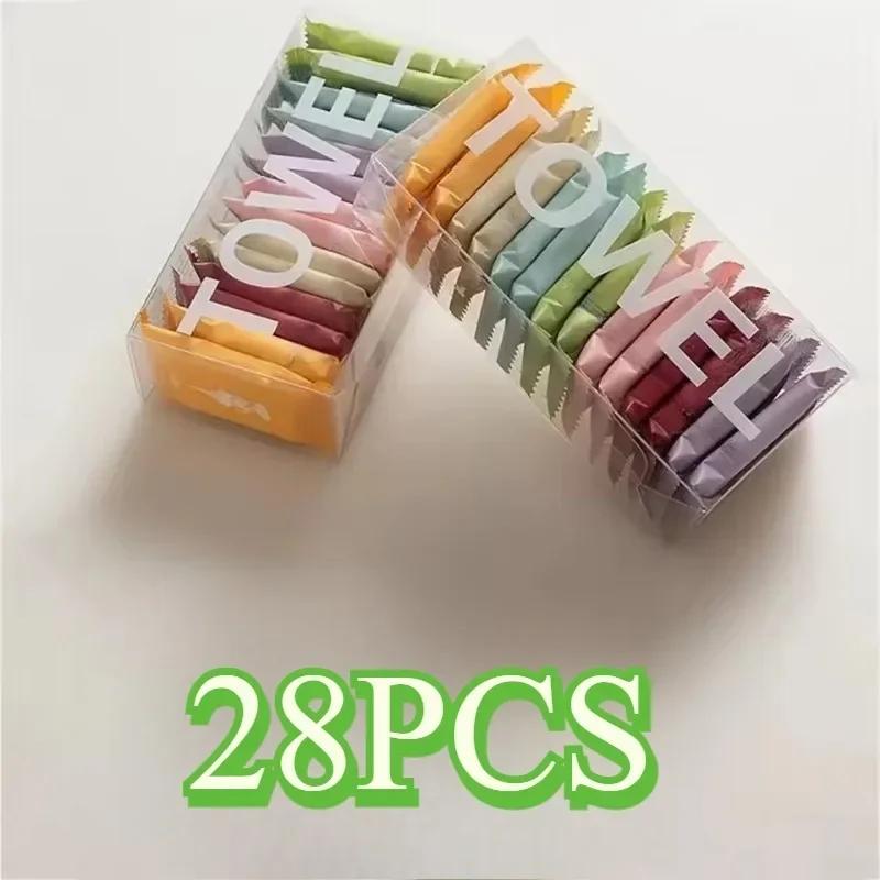 Thickened Compressed Facial Towels 14/28/42PCS Portable Cleansing Squares for Beauty And Travel Use