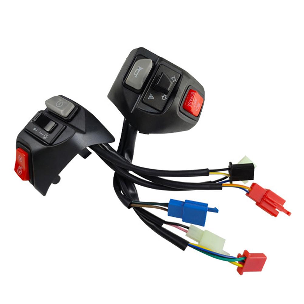 Handlebar Combination Switch with Flameout and Pass Power Control for AEROX155 Motorcycle Lightweight ABS Plastic Construction