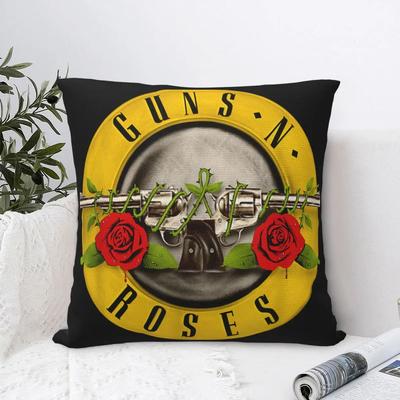 Guns N Roses Poszewka na poduszkę z logo Bullet Poliestrowa poszewka na poduszkę Dekoracja Heavy Metal Poszewka na poduszkę Pokrowiec Samochód Dropshipping '