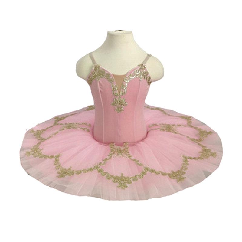 Pink Swan Ballet Performance Tutu Dress for Girls