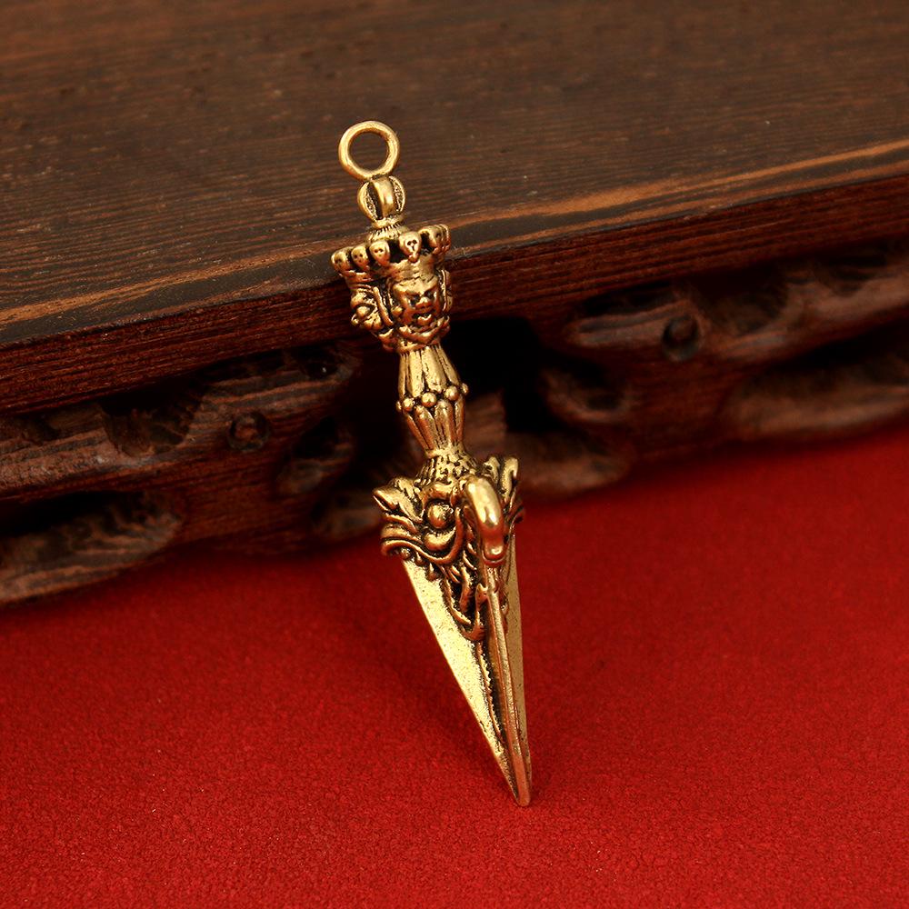 Messing Vajra Stößel Schlüsselanhänger und Auto Anhänger Ornamente