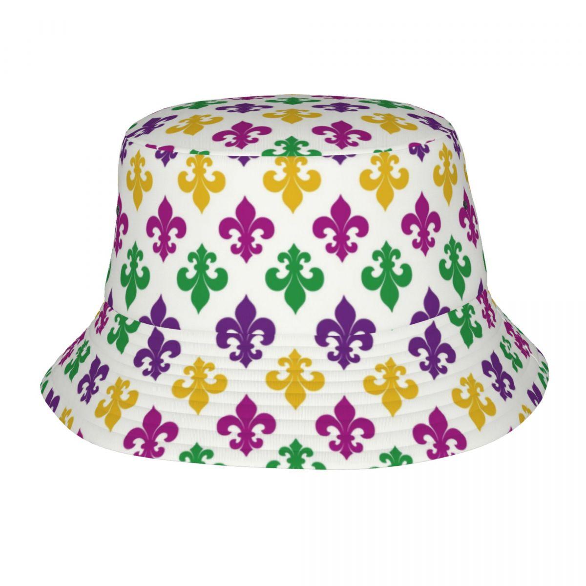 

Элегантные золотые и белые панамы с узором Флер де Лис, унисекс, женская модная летняя пляжная шапка с цветком солнечной лилии в рыбацком стиле One Size