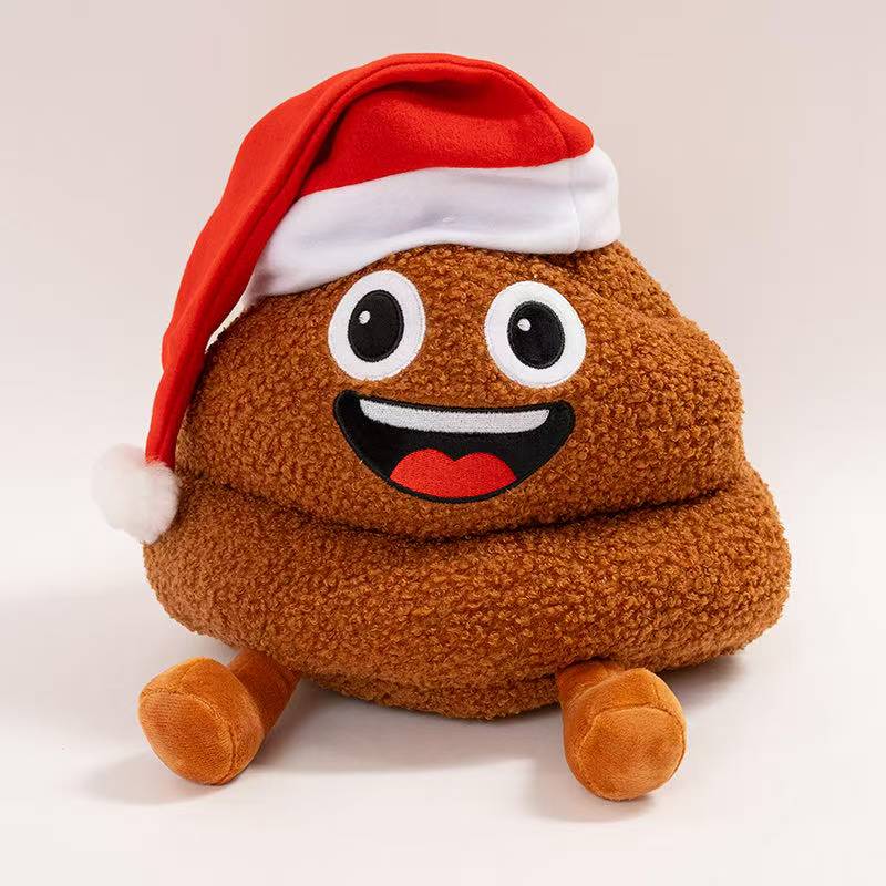 Het Nieuwste Leuke En Grappige Kerst Poep Kussen Kawaii Knuffel Pluche Speelgoed Pop Cartoon Anime Schattig Kinder Verjaardagscadeau Pop 35cm