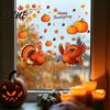 Festival Atmosphere Layout Supplies Thanksgiving Static Window Clings Cartoon Double Turkey Pumpkin Maple Leaf No‑Glue Seasonal Home Party