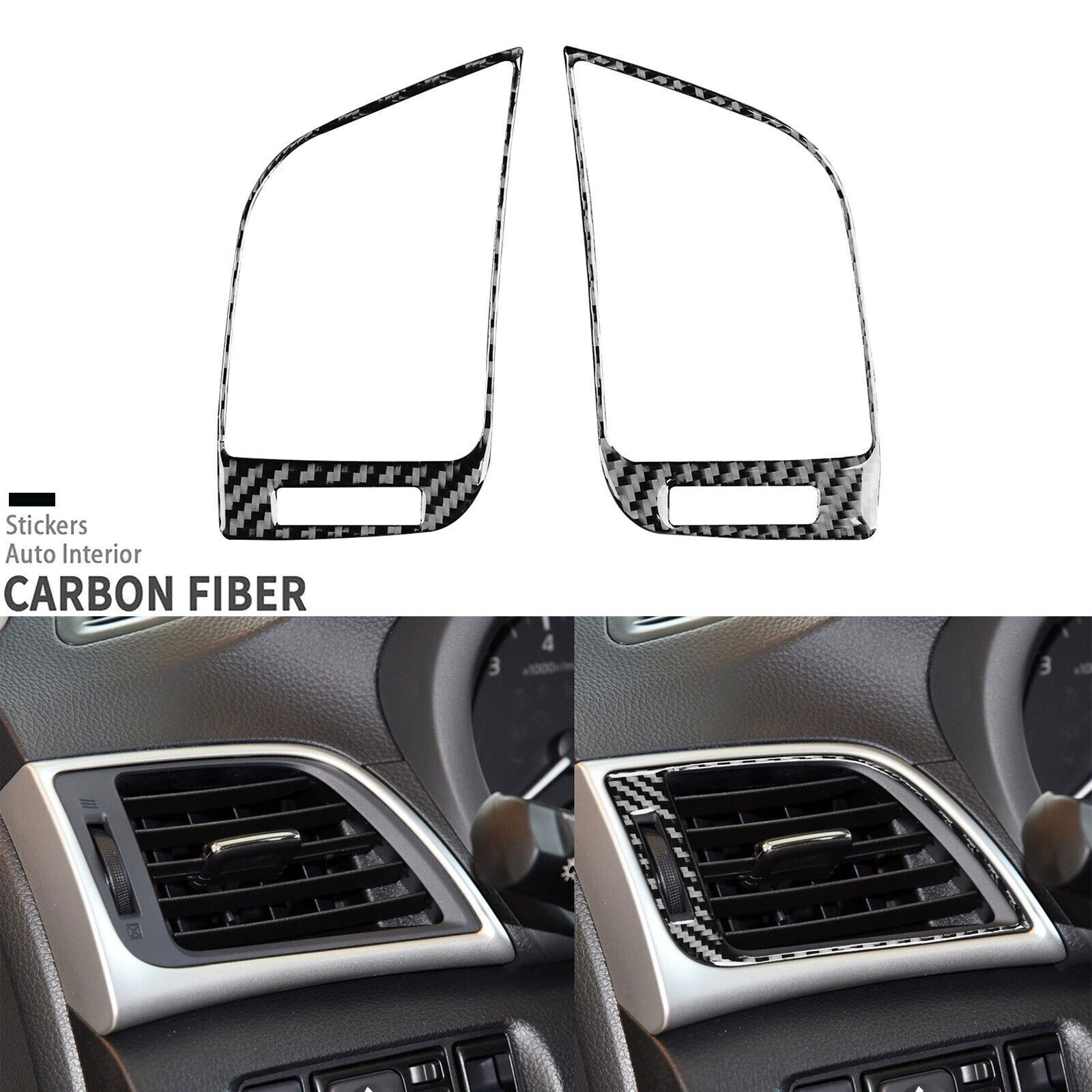 Real Carbon Fiber Dashboard Side Air Vent Outlet Cover For Nissan Sentra 2016-21