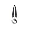 D'Addario WoodWinds Fabric Neck Strap for Tenor & Baritone Saxophone with Hook-Shaped Hook, SLA11 Black
