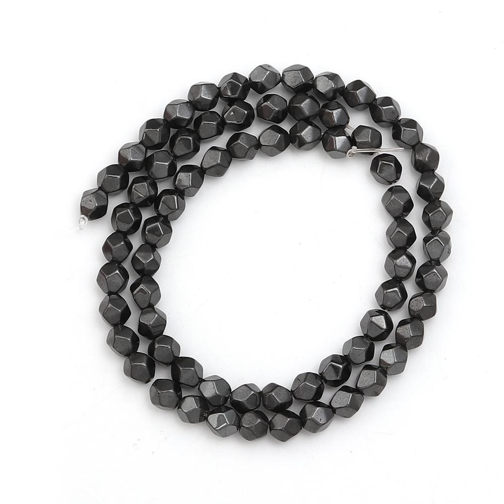 2-10mm Natural Hematite Stone Beads Black Faceted Loose Spacer Beads For Jewelry Making DIY Crafts Bracelet Necklace Accessories