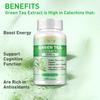 Green tea extract capsules, 1000 mg, containing EGCG and polyphenols, antioxidant, suitable for both men and women.