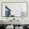 Minimalist Handwritten Vinyl Mirror Sticker with Your Beautiful Body Front View