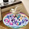 Rainbow Unicorn,Fantasy Pony Chair mat Round Rug Office carpet, Machine Washable, Non slip, Suitable for Living Rooms, Bedrooms