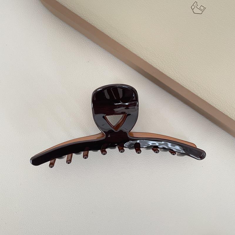 Retro Korean-Style Acetate Hairpin: Elegant One-Word Bun Clip & Temperament Hair Accessory for Women