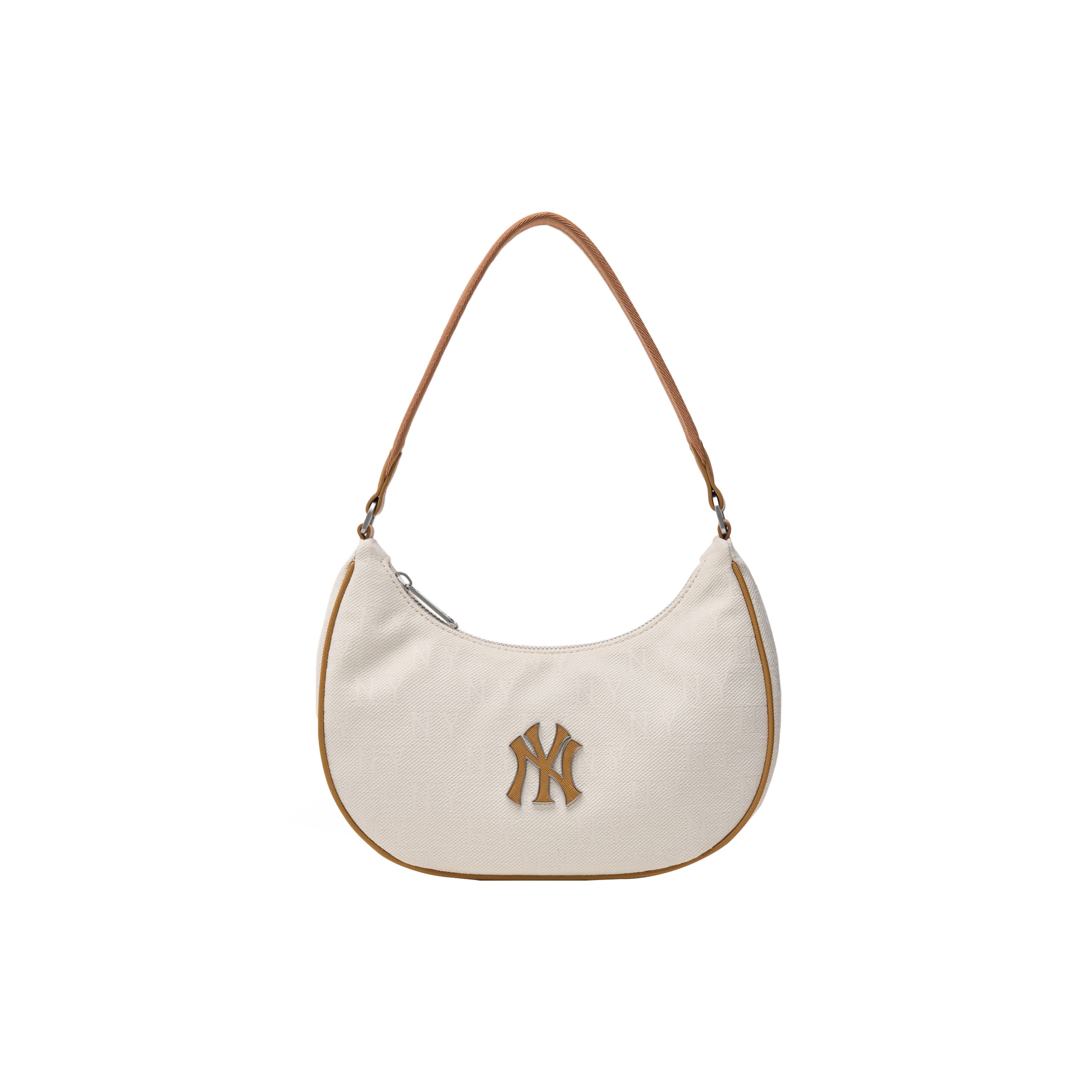 

MLB New York Yankees Retro Fashion Floral Sports Trend Polyester Cotton Underarm Bag Tote Shoulder Bag Unisex Bags Beige Brown 3ABQS014N-50CRD Beige & Brown