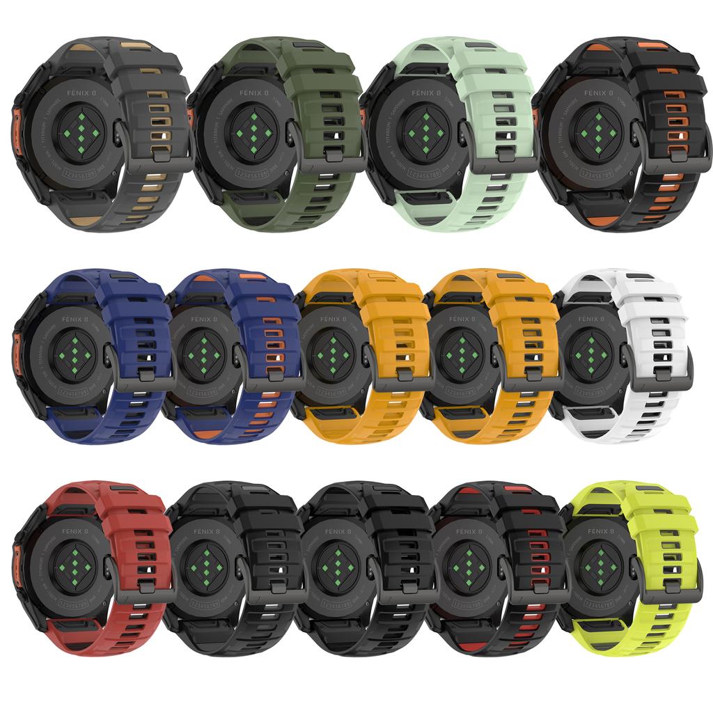 QuickFit 22mm 26mm Silikonarmband für Garmin Fenix 8 E 7X 7 6 6X Pro 5 5XPlus/Epix Pro Gen2 51mm 47mm Armband Uhrenarmbänder correa