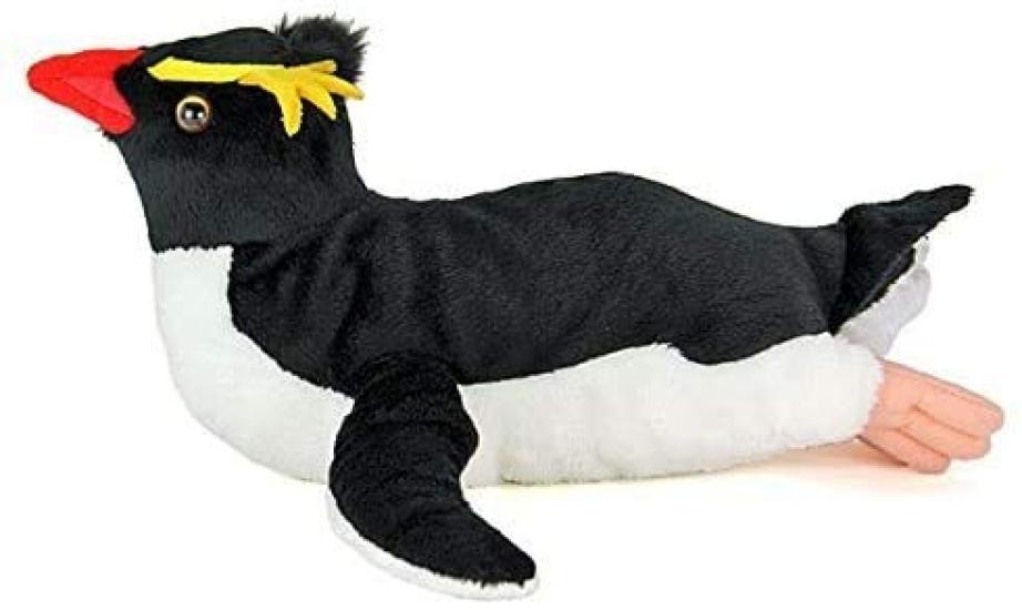 Calorata Rockhopper Penguin Plush Toy Realistic Penguin Animal Toy Doll Gift Present Birthday Christmas Present (Swimming Parent/Soft Touch) (Twice