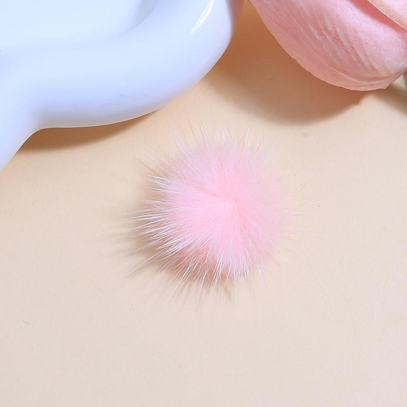 Colorful Mink Hair Ball Handmade DIY Jewelry Versatile Hairpin Accessories