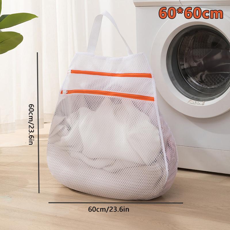 Mesh Laundry Bag Set,Double-Layer Zipper Coarse Mesh Sandwich Bra Bag,Can Hanging Bags Underwear Washing Machines Laundry Bag