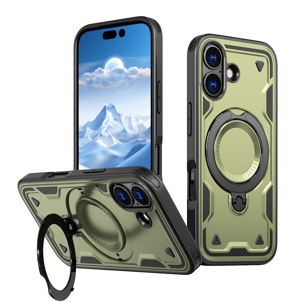 Compatible with iPhone 17 Case Magnetic 360 Rotating Stand Two-in-one Shockproof iPhone 16 Pro Protective Case