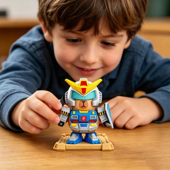 Magnetic Mechanical Capybara Building Toy Buildable Mecha Capybara Figure with Movable Parts Educational Cartoon Animal Model Decoration