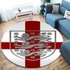 England National Football Team Round Area Rug,Carpet Rug for Living Room Bedroom Sofa Playroom Decor,Non-slip Floor Mat