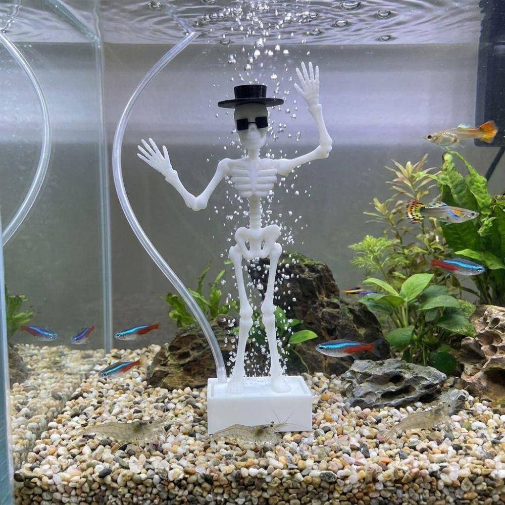 Cappello Occhiali da Sole Acquario Danzante Teschio Ornamento Scheletro Dinamico Bollicine Appassionati di Acquari