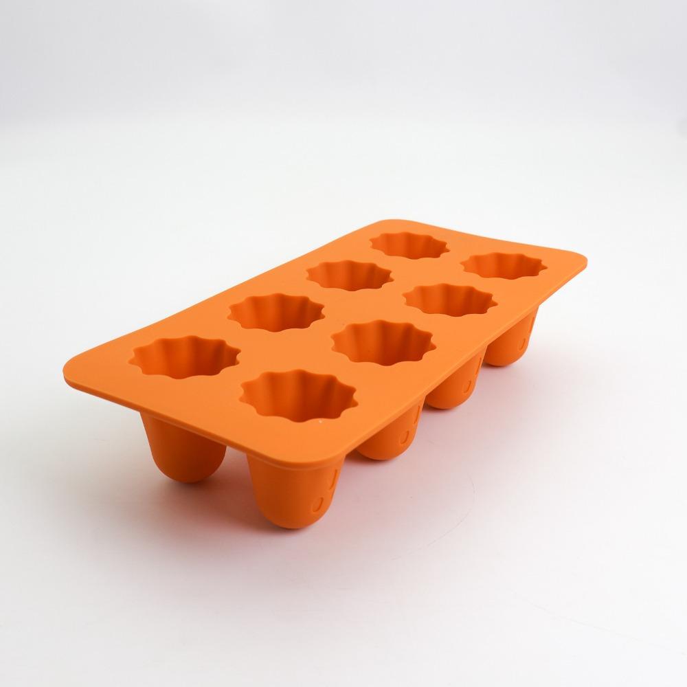 Orange Silikon Schokoladenform Leicht zu reinigen Geister Backform Geister Geleeform für Gummibärchen