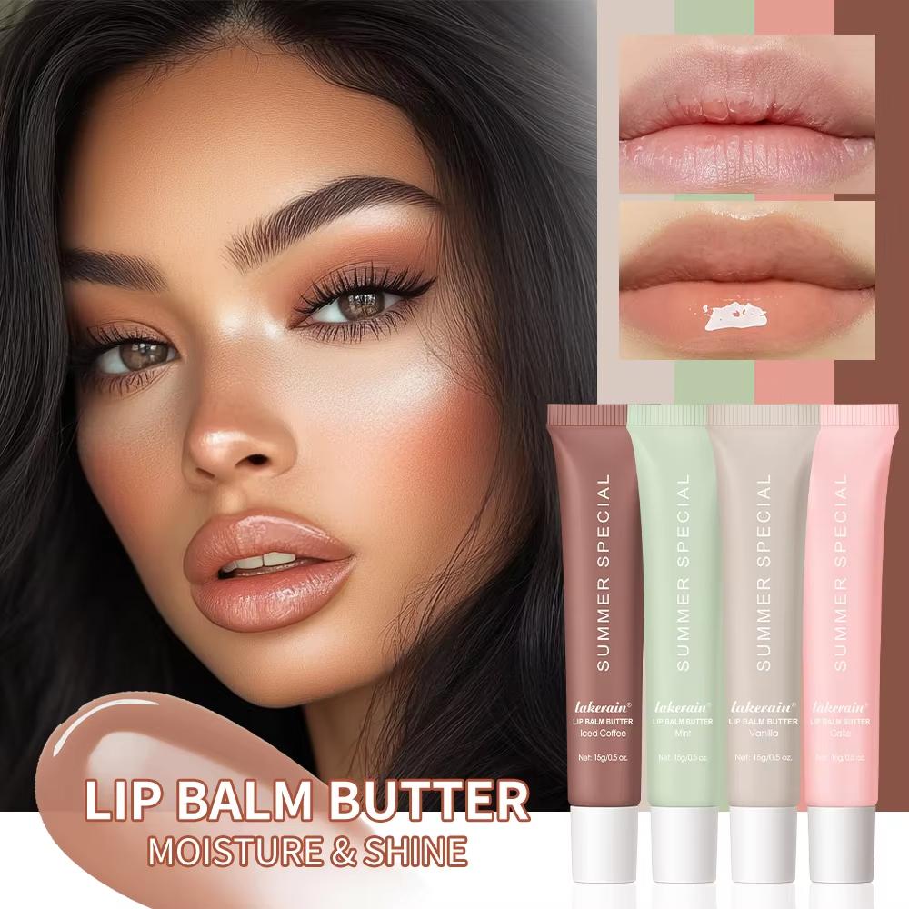 4 Kinds of Lip Balm Deep Moisturizing Lip Glaze Smoothing Lip Lines Long-Lasting Nourishment Daily Lip Care Lip Balm