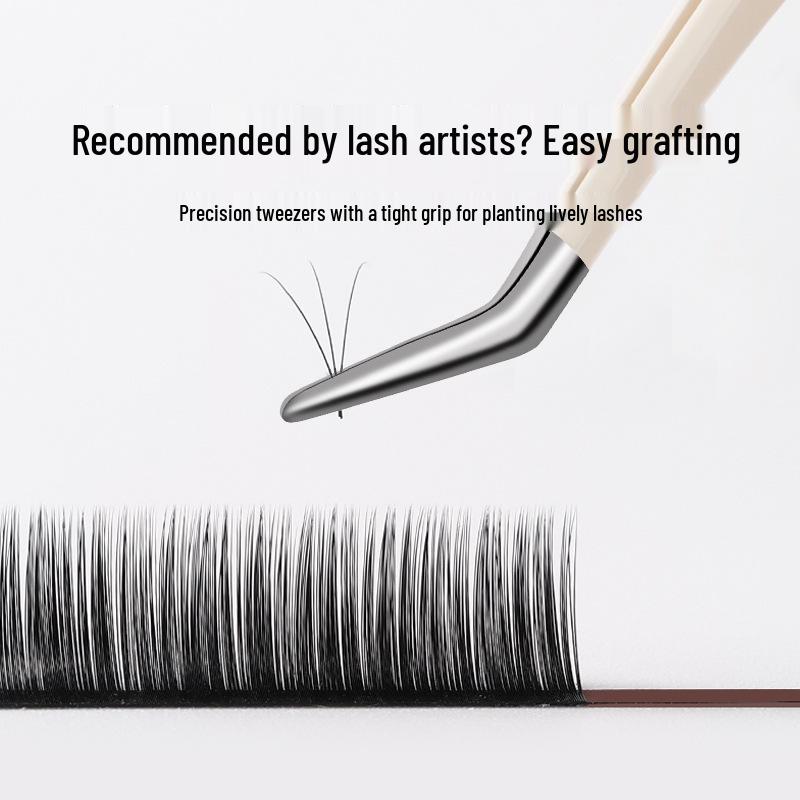 High-Precision Gold Feather Eyelash Tweezers: Eagle Beak Clip with Round Head for Makeup, Beauty, Eyebrow Trimming