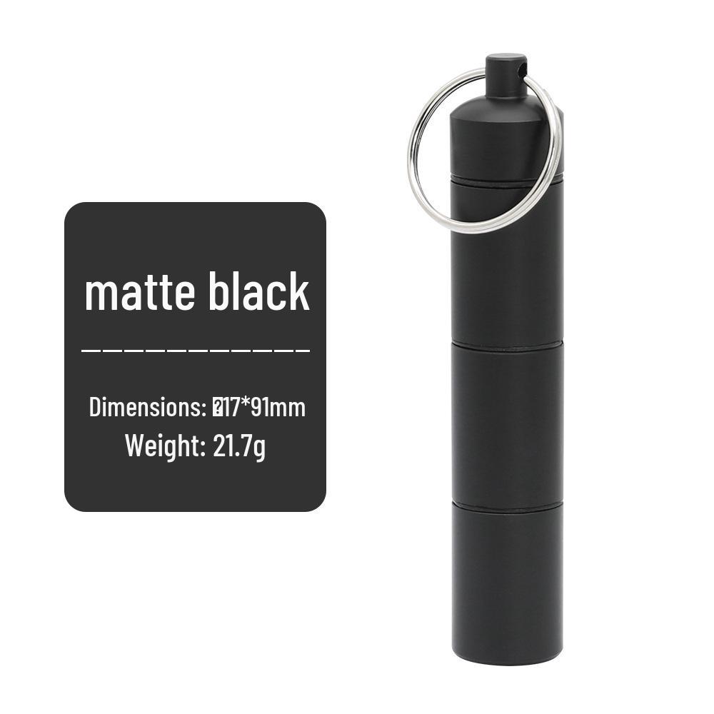 Portable Waterproof Aluminum Medicine Container: Compact, Sealed, Carry-on Storage Box with Lid.