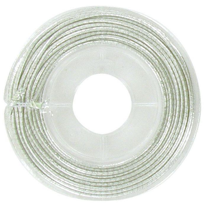 Fil élastique gainé argent 1 mm x 5 m