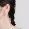 French Minimalist Gold U Shaped Hoop Earrings Water Drop Thick Circle Ear Studs Fashion Jewelry For Women