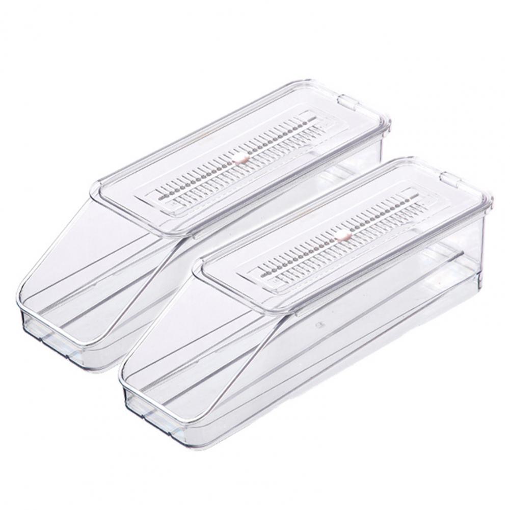 Refrigerator Egg Tray Egg Storage Egg Holder Capacity Fridge Storage Box with Automatic Rolling for Refrigerator for Diner