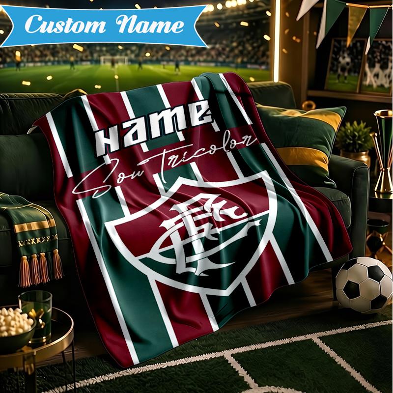 Custom Name Love Equality Fluminense Blanket Lightweight Ideal Bedding Blanket Perfect for Travel, Camping, Living Rooms, Sofas, Christmas Gift