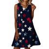 Summer Dresses For Women Loose Beach Vacation Casual Sleeveless V-neck  Sundresses With Pockets Tank Dress