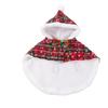 4Pcs Warm Christmas Pet Costume Set Soft Santa Hat Outfit Pet Cape  Small Pet