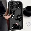 Cute Black Cat Bow Pattern Design Protective Cover for iPhone 17 16 15 14 13 12 11 16E Series Pro Max Plus