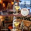 Christmas Decoration Snowman Figure, Illuminated Christmas Statue made of MGO with Welcome Sign, LEDs and Daily Timer