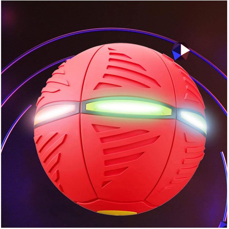2-in-1 Flying Disc Frisbee Ufo Ball Throwing Toy - Red