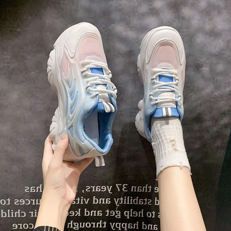 Running Shoes for Women, New Platform Dad Shoes for Students In Autumn, Lightweight Soft-soled Shock-absorbing and Comfortable Sports Shoes for Women