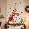 1pc Cartoons Animal Christmas Wall Stickers Removable PVC Holiday Decorations for Bedrooms, Living Rooms, Party Home Decoration