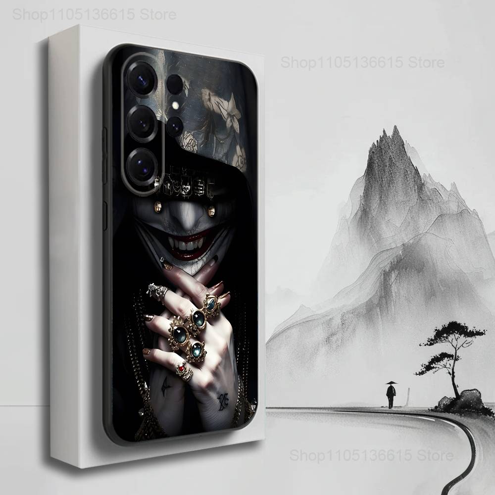 Gothic Art Witch Case For Samsung S22,S25,S20,S10,Plus,Ultra,S24,S23,FE,S21,S9,Lite,Soft Silicone Black