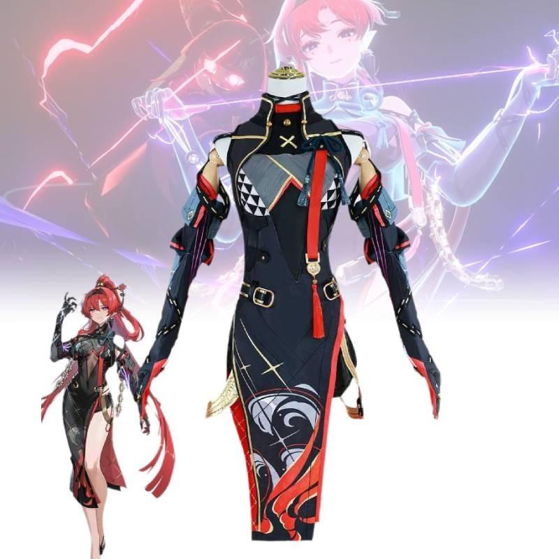 Waves Yinlin Wuthering Cosplay Costume Dress Role Play Outfit Women Polyester