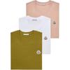 T-shirt in Cotone con Toppa Logo SS26 Comoda Semplice Manica Corta Confezione da 3 Top Donna L10938C0005489B8U3PL