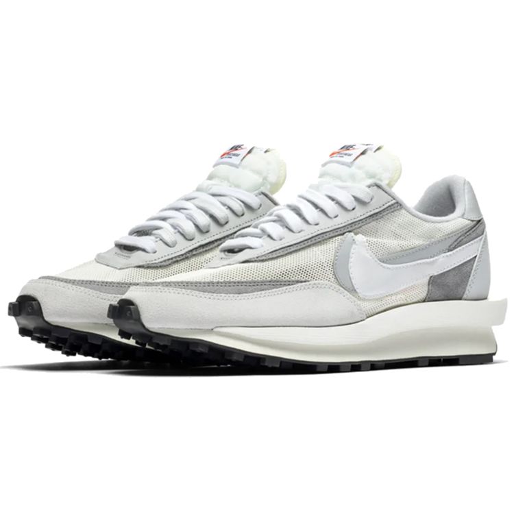 Nike Sacai X LDWaffle Summit White Unisex Sneakers Grey White-Wolf-Grey-Black BV0073-100