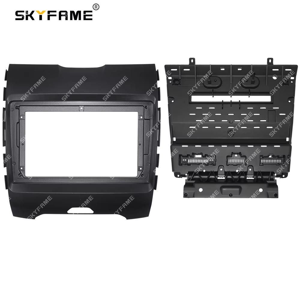 SKYFAME Car Frame Fascia Adapter Canbus Box Decoder Android Radio Dash Fitting Panel Kit For Ford Edge S-MAX Ranger