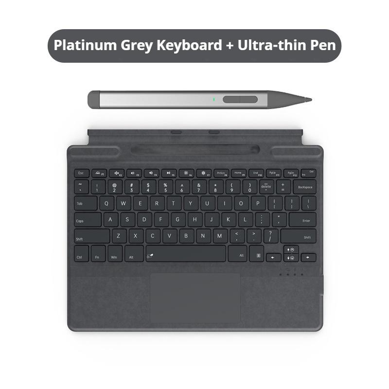 New Color Microsoft Surface Pro 8/9/X/10/11 Bluetooth Magnetic Keyboard with Pen Slot,Touchpad and 7-color Backlit Keyboard