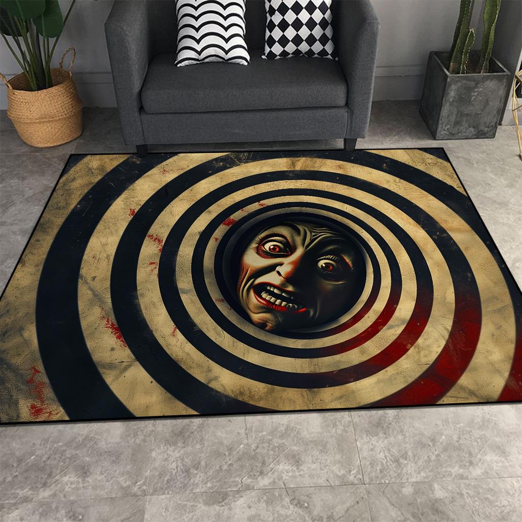 Halloween 3D Decoration Carpet Living Room Sofa Area Rugs Customizable Interesting Porch Welcome Doormat Non-slip Washable Rug