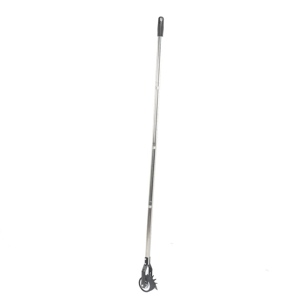 Rotary Lawn Edger with Single Wheel Manganese Stainless Steel Manual Lawn Edging Cutter with Handle