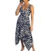 Vestido Midi Plisado con Estampado de Zebra para Mujer AX Paris