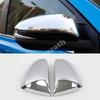 For Toyota RAV4 RAV 4 2014 -2018 ABS black carbon Rearview Mirror Visor Rain Eyebrow Rear View Protector Cap  Anti-rubbing strip